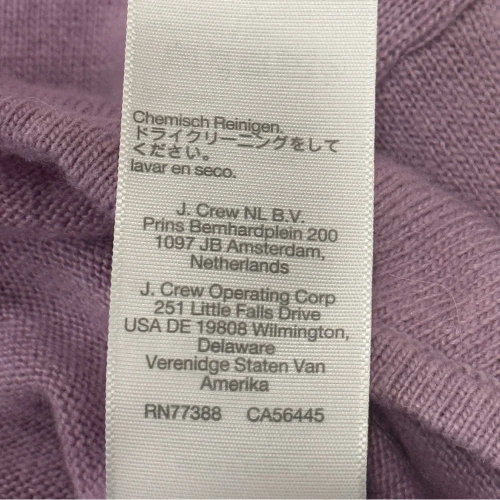 Madewell Ashbury Sweater Large Purple Mock Neck Wool Alpaca Spring Cozy Chic